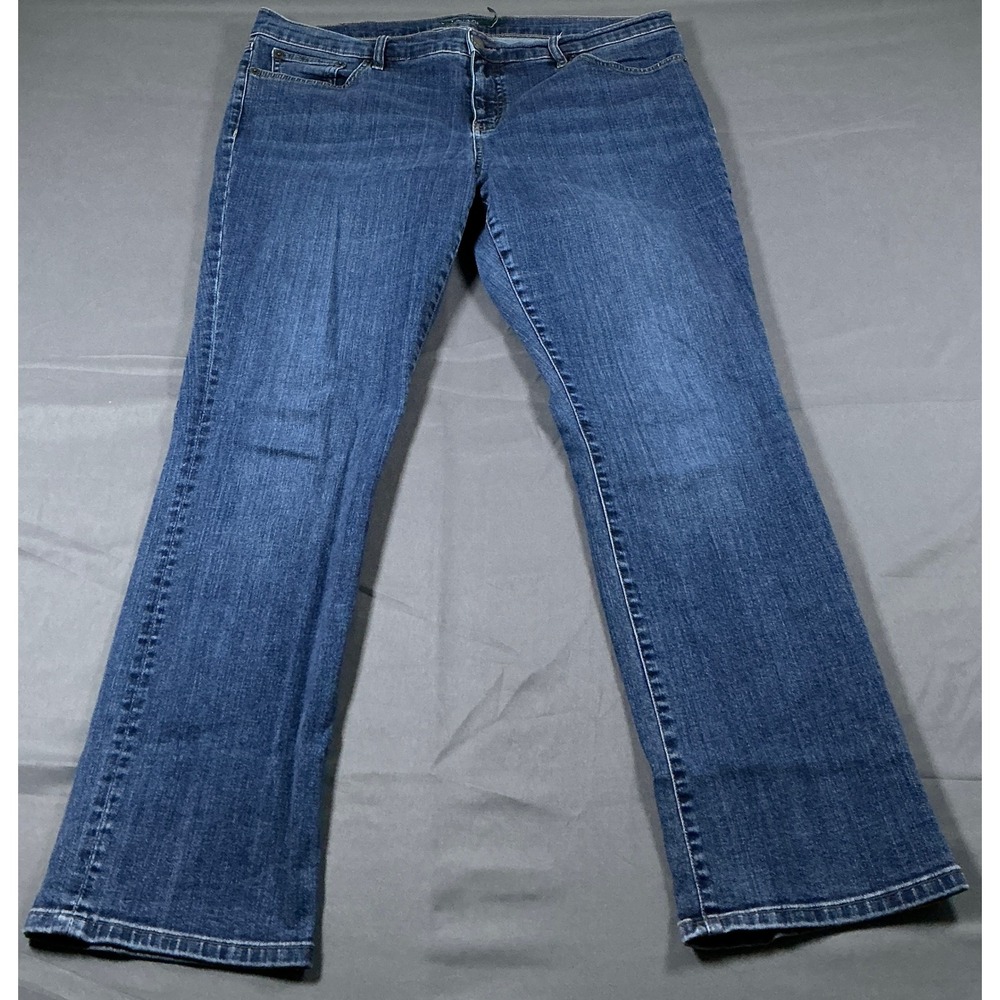 Lauren Ralph Lauren Womens Medium Wash Bootcut Stretch Jeans Size 14 Blue